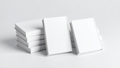Stack of Photo Books Isolated