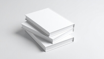 Stack of Photo Books Isolated