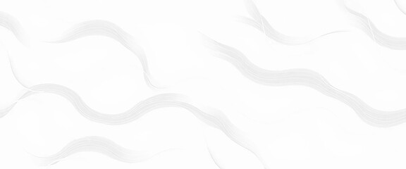 Obraz premium Abstract seamless pattern of thin white wavy lines on a minimal white background, stylish, abstract