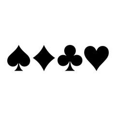 Black spade diamond club heart card suits vector