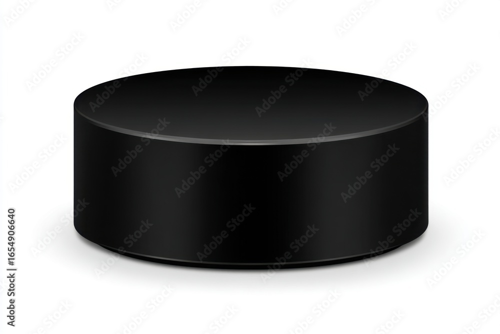 Poster black cylinder isolated on white background studio shot minimalist style simple shape geometric form