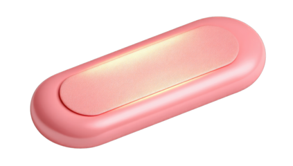 Pink oval-shaped object, smooth surface