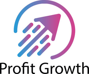 Arrow Growth Technology Logo Design Vector