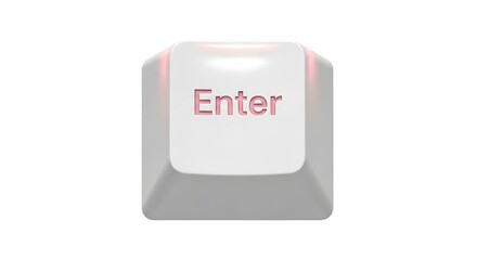 Enter key on a white keyboard button