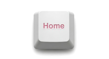 Home key on a white computer keyboard