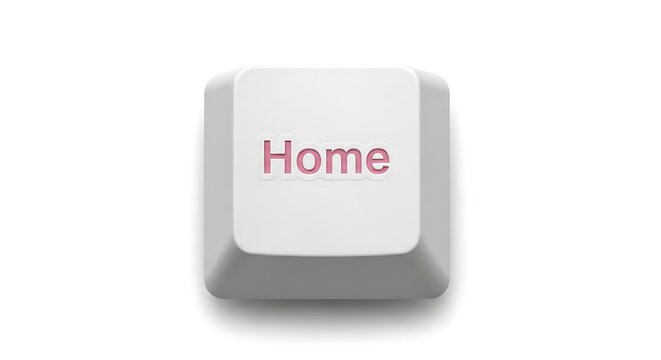Home key on a white computer keyboard
