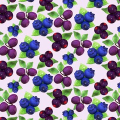 Seamless Fruit 3D Pattern 