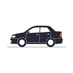 Fototapeta premium Minimalist line icon of a car, scalable vector