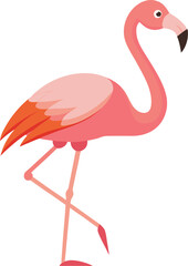 Elegant flamingo standing gracefully in soft pink and natural tones