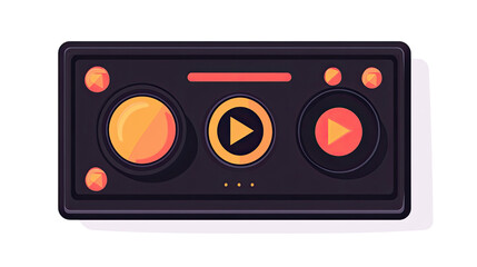 Fototapeta premium Radio dial button isolated on white background