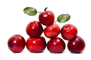 red apples isolated on white