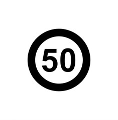 silhouette of a speed limit sign