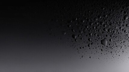 Obraz premium Abstract image of water droplets on a dark background, creating a serene and artistic atmosphere.