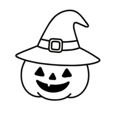 Pumpkin halloween cute hand drawing