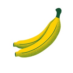 Long Green and Yellow Banana Illustration