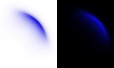 bstract Blue Glowing Light Arc - Subtle Futuristic Neon Effect PNG Overlay
