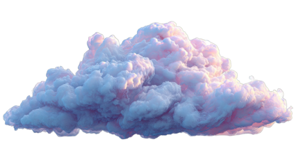 Soft, pastel-hued cumulus cloud