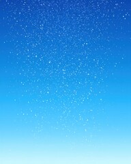 Falling Snowflakes on Gradient Blue Sky Background Graphic Winter Season Weather Effect Abstract Design Illustration
