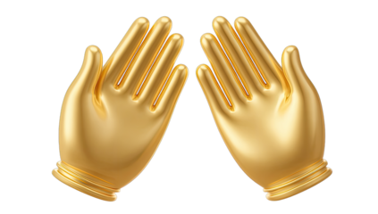 Golden praying hands