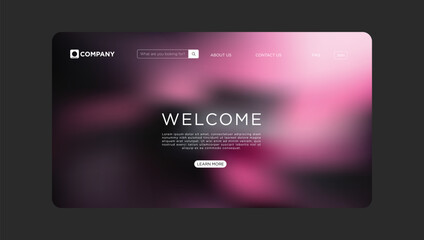 Modern website template with vibrant pink gradient background for creative business use