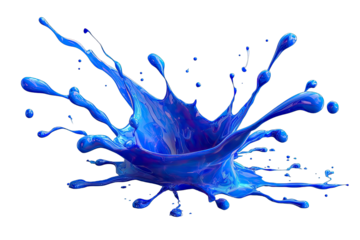 Vibrant blue liquid splash (1)