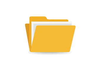 File Folder Icon for Documents, Data Storage, Organization, Office Management, Digital Records, Business Files, Archive System, Paperwork Symbol