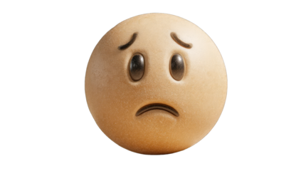 3D rendered sad emoji