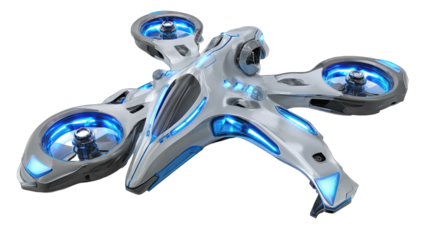 Futuristic drone, sleek and advanced