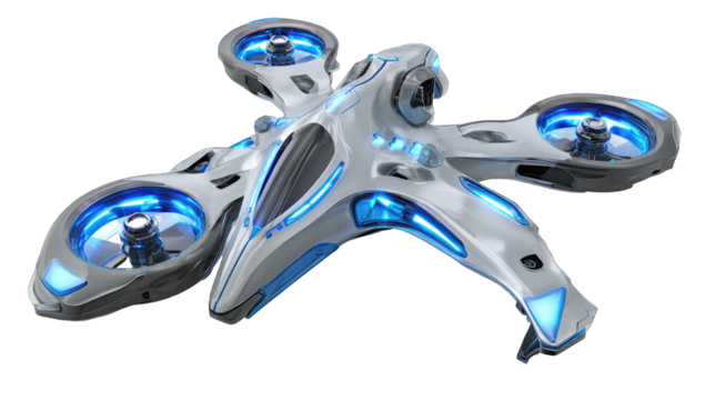 Futuristic drone, sleek and advanced