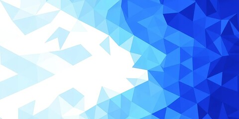 Obraz premium Abstract blue geometric triangle pattern background vector illustration, wallpaper, color