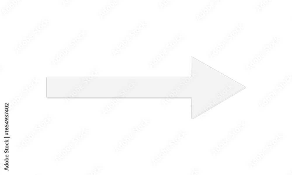 Poster a simple gray arrow pointing to the right on a plain black background space isolated on transparent 