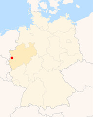 Obraz premium Locatormap of the city Viersen (Nordrhein-Westfalen) in Germany.