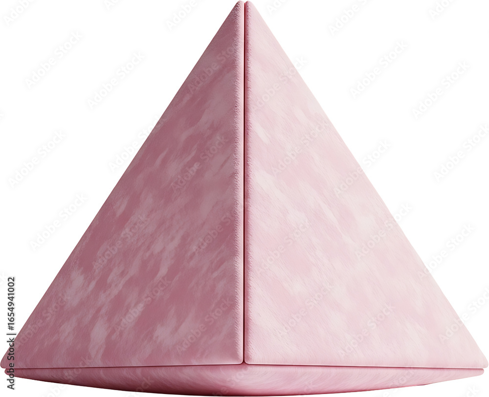 Poster elegant pink pyramid shape with soft texture on transparant background