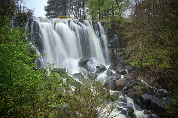 Aros waterfall on the Isle of Mull near Tobermory, inner Hebrides, Scotland UK