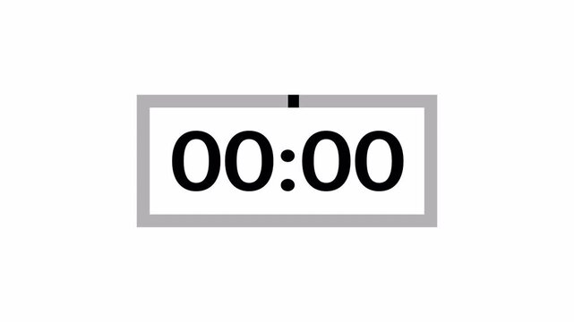 Five second countdown timer animation from 5 seconds to 1 seconds with alpha channel , 5 second countdown timer on a transparent background in 4k.