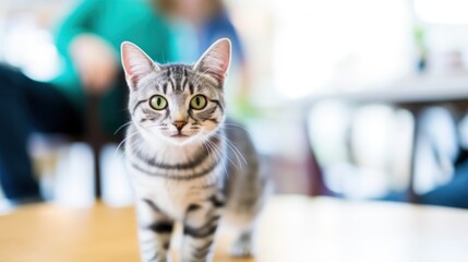 Naklejka premium Playful Tabby Cat Portrait