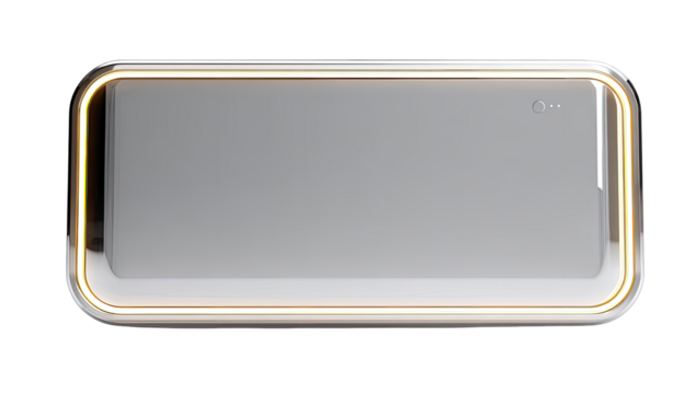 Modern, rectangular, glowing frame