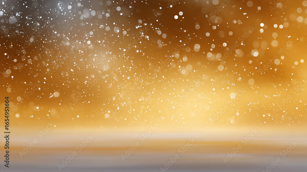 Poster a captivating abstract background featuring shimmering golden and silver particles, ideal for creati