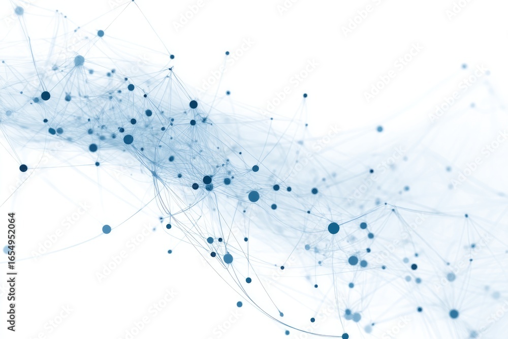 Poster delicate blue lines intertwine, creating mesmerizing network of