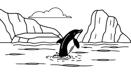 dolphin  on the beach