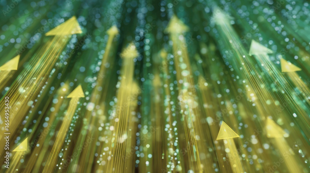 Poster arrow ascent: an abstract image of arrows ascending, symbolizing progress, growth, and upward moveme