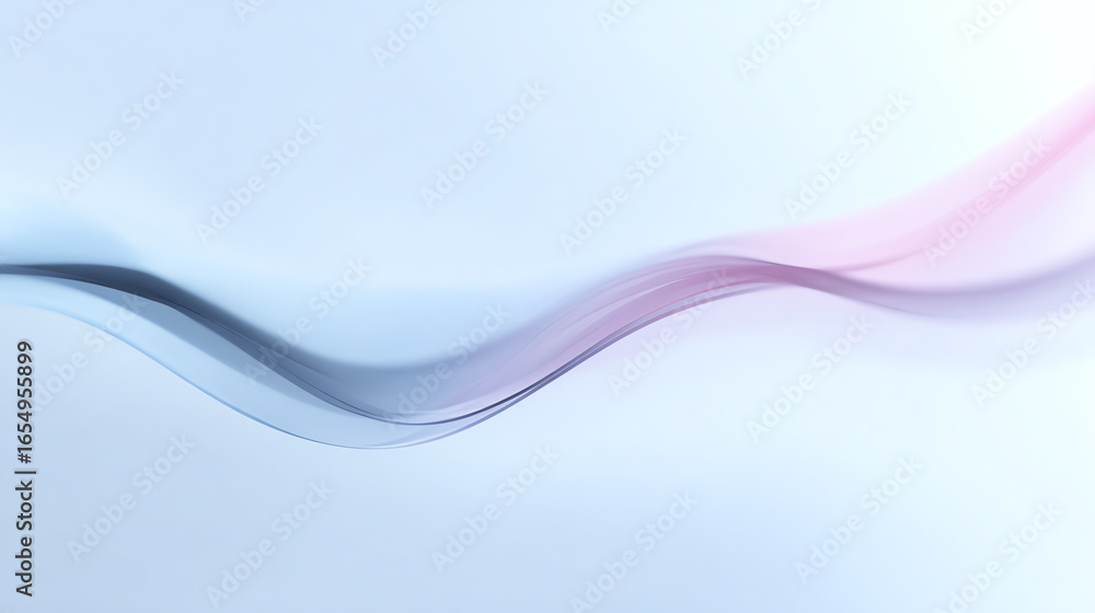 Aufkleber a serene composition featuring flowing lines of soft color gradients, creating a calm and modern aes