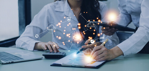 Digital transformation change management, new technology big data and business process strategy
