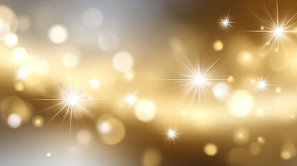 A sparkling bokeh background filled with golden and silver tones, perfect for festive designs and celebratory themes.