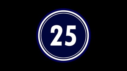 30 seconds countdown animation blue ring circle motion blink