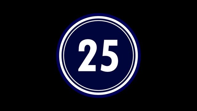 30 seconds countdown animation blue ring circle motion blink