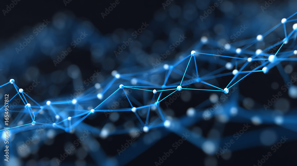 Aufkleber a stunning visual representation of interconnected nodes, symbolizing digital networks and advanced 