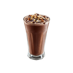 Delicious Chocolate Hazelnut Almond Smoothie in Glass