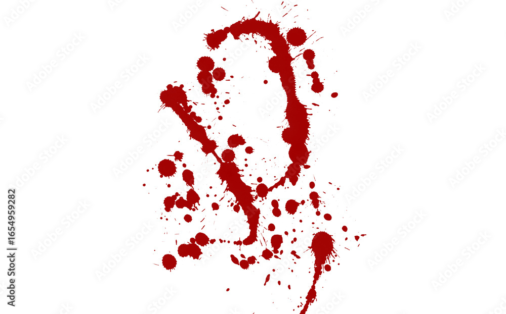 Poster crimson splatter on clear background a dramatic display of red liquid for artistic compositions and 