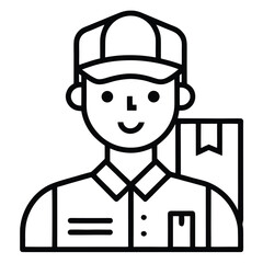 Delivery Person with Package Ready to Deliver Exceptional Service and Ensure Secure Transport for Customer Satisfaction and Positive Experience